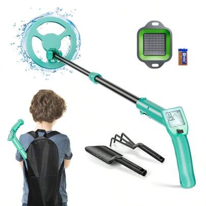 Metal Detector, Lightweight & Adjustable Height Metal Detector With Waterproof Coil, Shovel And Rake, Sound Indication & LCD Display Gold Detector For Detecting Coins, Gold