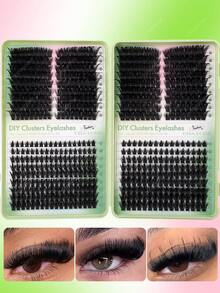 CMAYOME DIY 608/544 单根假睫毛胶水套装，可延长至 10-16 毫米，采用 0.07 毫米超轻单根人造睫毛混合制成。让您轻松打造 3D 自然眼妆。 - 青檸色 - 查看 5