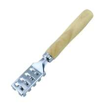 Raspador de escamas de pescado de primera calidad, construcción de acero inoxidable y madera, agarre antideslizante, limpiador eficiente de piel de pescado para cocina - 1 - Ver 3