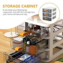 gabinete de oficinaTofficu Gabinete De Almacenamiento Con Caones Tranrente De Plastico Ps 5.3X5.3X6.3 Pulgadas Para Organizacion De Escrito En Oficina Y ogargabinete de oficina - Blanco - Ver 5