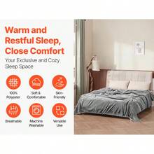 King Size Blanket, 108 X 90 Inches, Lightweight And Fuzzy Throw Blanket For Bed, Cozy Grey King Blanket For All Season, Warm Plush Machine Washable Bedding, Grey - 灰色 - 查看 8