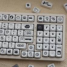 Cute Cat & Dog Keycaps, 130 Keys - MOA Height PBT Dye-Sublimated Customized Keycaps For 61/68/75/87/98/100 Keys - Multicolor - View 9