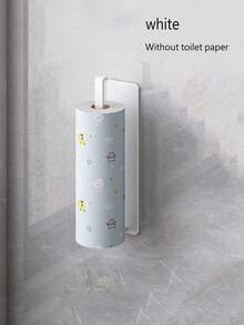 1个厨房纸巾架，无需钻孔，橱柜卷纸收纳架，厨房保鲜膜架，抹布杆，悬挂式置物架，碳钢浴室厨房毛巾架 - 彩色 - 查看 10