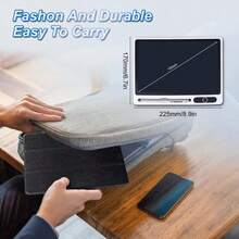 Electronic Notebook With 10-Inch LCD Writing Tablet And PU Protective Case, Erasable Drawing Tablet, Suitable For Use In The Home Office By Adults. - Black - View 3