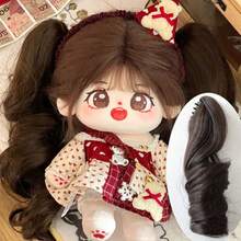 20cm Cotton Doll Wig, High Temperature Fiber Single Ponytail, Hair Clip Curly Ponytail (Hair Only) - Multicolor - View 14