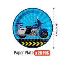 100/25/10pcs Blue Theme Disposable Plates Napkins Cups, Disposable Party Supplies Set, Suitable For 25 Guests, Disposable Paper Plates Party Tableware Suitable For Birthday Wedding Theme Party Family Picnic - Multicolor - View 11