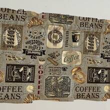 3pcs Coffee Themed Linen Curtains, 2D Flat Design, Suitable For Kitchen, Cafe - Multicolor - View 7