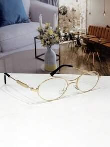 Women's Metal Cat Eye Eyeglass Frame - HF25801/DOURADO - 查看 5