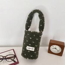 1pc Heart-Shaped Cup Sleeve, Portable Drink Cup Bag, Insulated Pouch, Snack Carry Tote - Multicolor - View 13