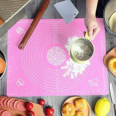 Tapete De Silicone Culinário Antiaderente 40X50CM Para Abrir Massa Confeitaria