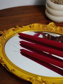 2支装（10英寸）勃艮第酒红色持久留香蜡烛，包含蜡烛套装，燃烧时间8小时，万圣节蜡烛中心装饰，圣诞节家居装饰，烛台礼品，适合赠送给家人、朋友和女性，冬至礼物 - 紅色 - 查看 9