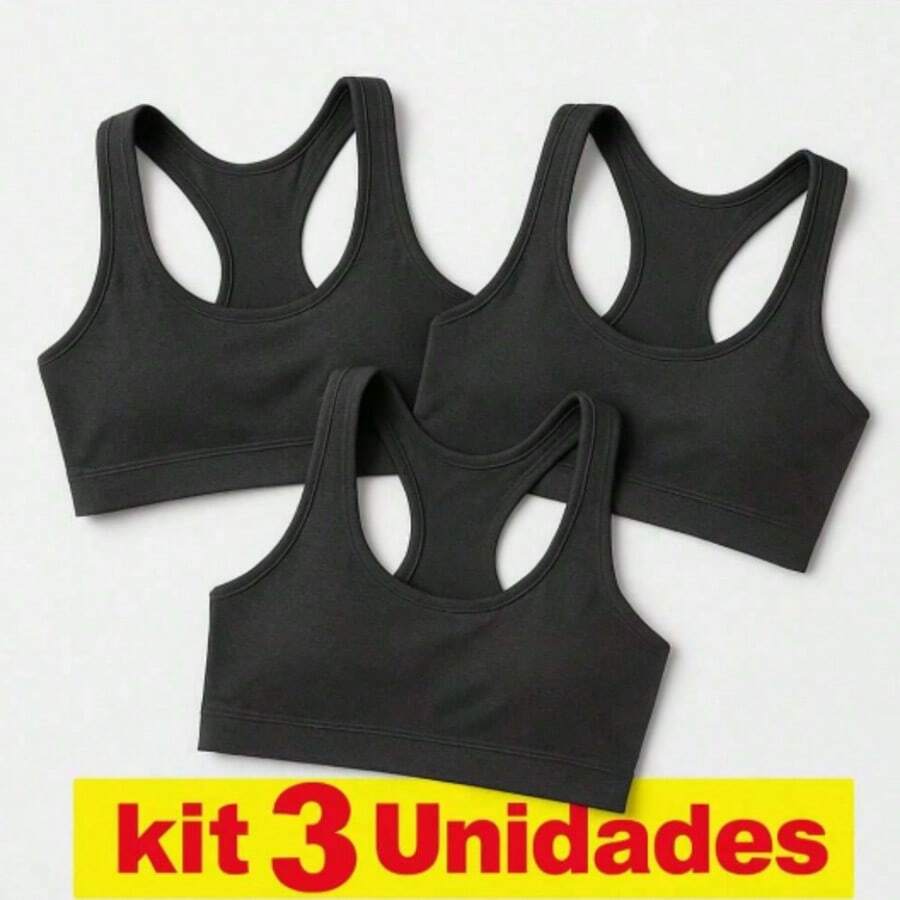 Kit Of 3 Top Fitness Gym Tops With Good Support, Swimmer/Tank Top For Training And Walking. - 3 Top Lead - View 1