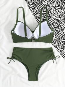 RWX VEST Modern Plus Size Bikini With High Waist Design 2025 XX559 - 軍綠色 - 查看 2
