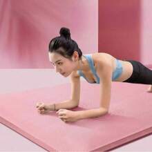 Yoga Mat Pilates Fitness Mat 8mm Thicknes Non Slip Yoga Cushion Travel Fitness Exercise Pad For Women Home Gym Floor Workou - Hồng - Xem 6