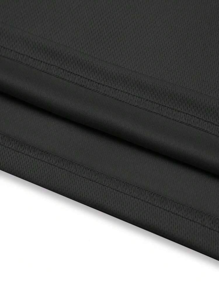 Bộ 2 món áo polo nam cỡ lớn kiểu dáng thường ngày có cổ và quần short dây rút, họa tiết ngựa hiệp sĩ tinh tế, thích hợp mặc hàng ngày vào mùa hè, trang phục thể thao thoải mái và thoáng khí. - màu đen - Xem 7