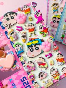 1pc Cute Crayon Shin-Chan Cat Paw Sticker, Suitable For Luggage, Cups, Paper, Phones, Gifts, Notebooks, Diaries, Decorations. Home Decor, Decorations, Party Decorations, Birthday Gifts, Various Holiday Gifts, Fashion. Fashion Items. Luxury. Sewing. DIY. - Multicolor - View 5