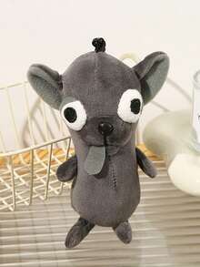 1pc Cute Ugly Chihuahua Plush Keychain, Plush Animal Keychain, Plush Puppy Keychain, Small Accessory, Bag Charm, Wristlet Keychain, Car Keychain, Keychain Lanyard, Keychain, Keychain Accessories, Keyring, Couples Keychain, Gift For Her, Gift For Boyfriend, Christmas Gift, Christmas Stocking Stuffer, Birthday Gift, Gift For Friends, Holiday Gift, Event Souvenir, Party Favor - Multicolor - View 6