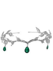 这款镶钻皇冠头饰适合万圣节服装派对、女士柔软仙女耳皇冠发箍、魔法森林花朵头饰、圣诞派对女王头饰。它是文艺复兴集市、奇幻服装、发饰和婚礼的完美之选，也是准新娘和头饰的理想选择。 - 彩色 - 查看 12