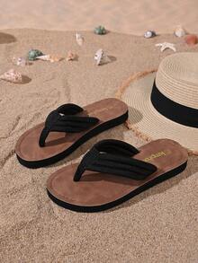 Dép lê đi biển đế dày chống trượt mới dành cho nữ mùa hè, dép xỏ ngón cao gót đế xuồng, thích hợp cho các hoạt động ngoài trời, đám cưới trên bãi biển. - màu đen - Xem 11