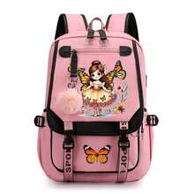 Butterfly Cute Girl's Ultra-Light Weight Campus Backpack, Fashion Lightweight Travel Backpack, Ergonomic Design School Bag, Handbag, Casual Bag For Back To School Season,Large-Capacity Multi-Layer Pencil Case,Back To School Supplie Essentials Office Supplies Valentine's Day Gifts - Multicolor - View 10