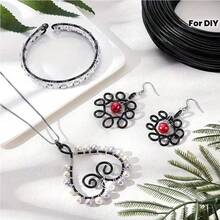 2mm X 5m Flexible Craft Metal Wire, Plated In Gold/Silver/Black, Suitable For Jewelry Making, Beading And DIY