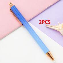 Customized Text/Logo Push-Button Pen With Glitter Metallic Finish, Customized Metal Advertising Push-Button Ballpoint Pen, Creative Glitter Metallic Advertising Gift Ballpoint Pen, Back To School Gift, Gift For Teacher/Friends - 14.7*1cm - View 19