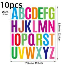 10 Stück bunte Buchstaben Aufkleber, Vinyl selbstklebende Buchstaben & Zahlen Etiketten, Briefkastennummern Schilder, DIY Basteln, geeignet für Schilder, Notizbücher, Klassenzimmer Dekoration, vielseitig einsetzbar für DIY Basteln, Scrapbooking, Geschenkverpackung, Geburtstag, Feiertage, Schulanfang, Schul- und Bürobedarf, Handwerkskunst - Verschiedenfarbig - Übersicht 14