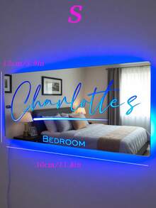 Personalized Name Neon LED Wall Light Mirror With Custom Name, Suitable For Bedroom Decoration, Perfect For Birthdays, Graduation Ceremonies, Parties, Christmas, Anniversary Gifts, USB Power Supply - Multicolor - View 5