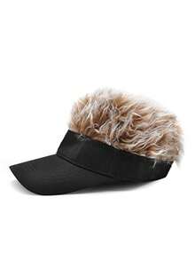 Mũ chống nắng kiểu dáng độc đáo, mũ chống nắng có thể điều chỉnh kèm tóc giả dựng đứng, mũ chống nắng dành cho người lớn. - Nhiều màu - Xem 5