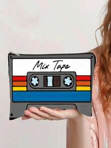 1个复古1979年磁带设计化妆包 - 耐用涤纶材质，女士旅行化妆品收纳包，拉链封口，休闲风格，仅限手洗，不易褪色且轻便 - 彩色 - 查看 7