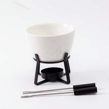 1 set Olla de fondue de cerámica con diseño de fresa con 2 tenedores para mojar, olla de derretir chocolate rosa/roja linda, perfecta para postres DIY, fondue de frutas y noches de aperitivos, ideal para el hogar, fiestas y regalos, accesorio de cocina estético para amantes de los dulces - Multicolor - Ver 15
