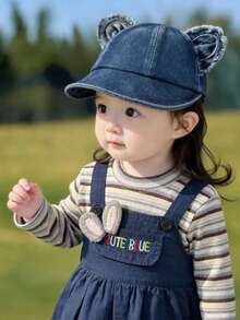 1顶可爱猫耳牛仔贝雷帽，复古百搭八角帽，男女皆宜 - 彩色 - 查看 4