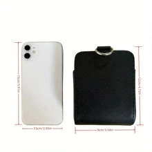 PU Leather Car Air Vent Mounted Phone Holder & Storage Box, Car Interior Accessories - Multicolor - View 8