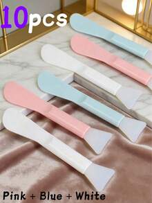 30支装硅胶面膜刷，柔软刷毛带刮片，多功能双用途泥膜刷，DIY面膜调理美容工具