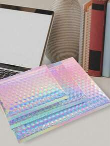 10pcs Poly Padded Envelope, Waterproof Self-Sealing Adhesive Transport Bags,Waterproof Self Seal Adhesive Shipping Bags,Foil Glitter Glamour Shipping Mailer,For Jewelry And Cosmetics, Transportation, Mailing, Home, Christmas And Halloween Gift Packaging Bags, Christmas And Mother's Day Graduation Bags - Multicolor - View 7