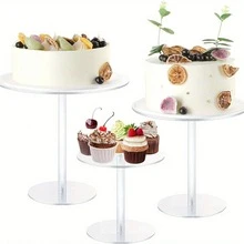 Removable Transparent Acrylic Cake Stand, Wedding Celebration Birthday Cake Display Rack - Transparent - View 9
