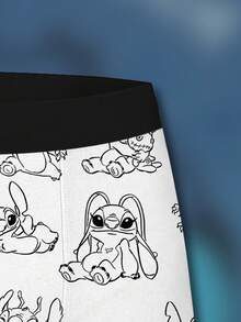 白色缝线 3D 印花男士平角内裤，时尚设计，适合日常穿着和居家休闲。 - 彩色 - 查看 6