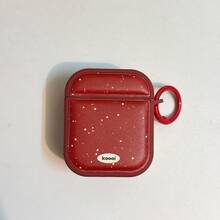 新年红色磁吸真皮保护套，带挂环，适用于苹果Pro 2、3/4、1/2，时尚泼墨设计，可爱简约 - 紅色 - 查看 7