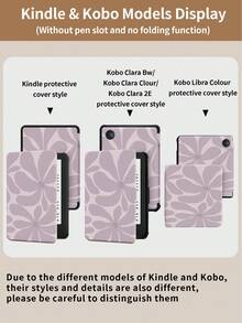 Kingsung 简约撞色花卉图案平板电脑保护套，兼容 iPad 9.7/10.2/10.5/10.9/12.9/Pro 11（第十代）、Galaxy Tab S6 Lite 10.4、Kindle Paperwhite（第十二代，2024 年）、Kindle（第十一代，2022 年）、Kobo Clara Colour，柔软防震，智能支架/自动唤醒/睡眠功能 - 彩色 - 查看 11