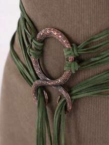 1pc Plus Size Knotted Rope Belt, Suitable For Women, Nordic Witch Waist Chain, Troll Diagonal Waist Belt, Shaman Pagan Viking Accessory, Bohemian Renaissance Market Waist Rope, DIY Waist Rope - A - View 11