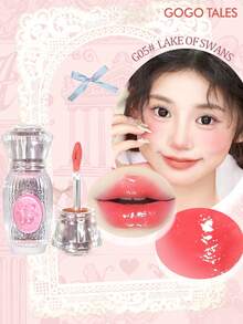 GOGO TALES GOGOTALES 甜美芭蕾透明唇彩，滋润持久，清新柔和光泽，低饱和度裸色调，玻璃般光泽，唇彩，唇膏，润唇膏，适合学生和约会使用 - G05# LAKE OF SWANS - 查看 9