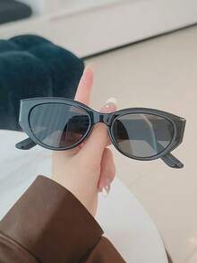 1pc Retro European & American High-End Cat Eye Frame Fashion Glasses For Men, Suitable For Street Photography, Fashion Outfits, Driving, Etc. - Multicolor - View 1