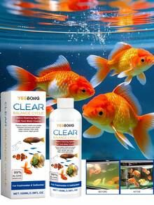 Fish Tank Water Clarifier: Cleans Fish Tank Stains And Sludge, Makes Water Clear, And Controls Algae Growth. Aquarium Water Clarifier: Cleans Waste, Sludge, And Algae Growth, Keeps The Water Clean. Aquarium Water Clarifier That Cleans Stains And Sludge From The Fish Tank, Making The Water Clear And Controlling Algae Growth. - Multicolor - View 3