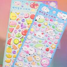 Hình dán xốp dễ thương, chủ đề thức ăn hoạt hình, trái cây, sinh vật biển, hình dán trang trí giáo dục cho trẻ em, hình dán xốp đáng yêu, dùng cho sổ lưu niệm, hình dán phần thưởng. - Nhiều màu - Xem 2