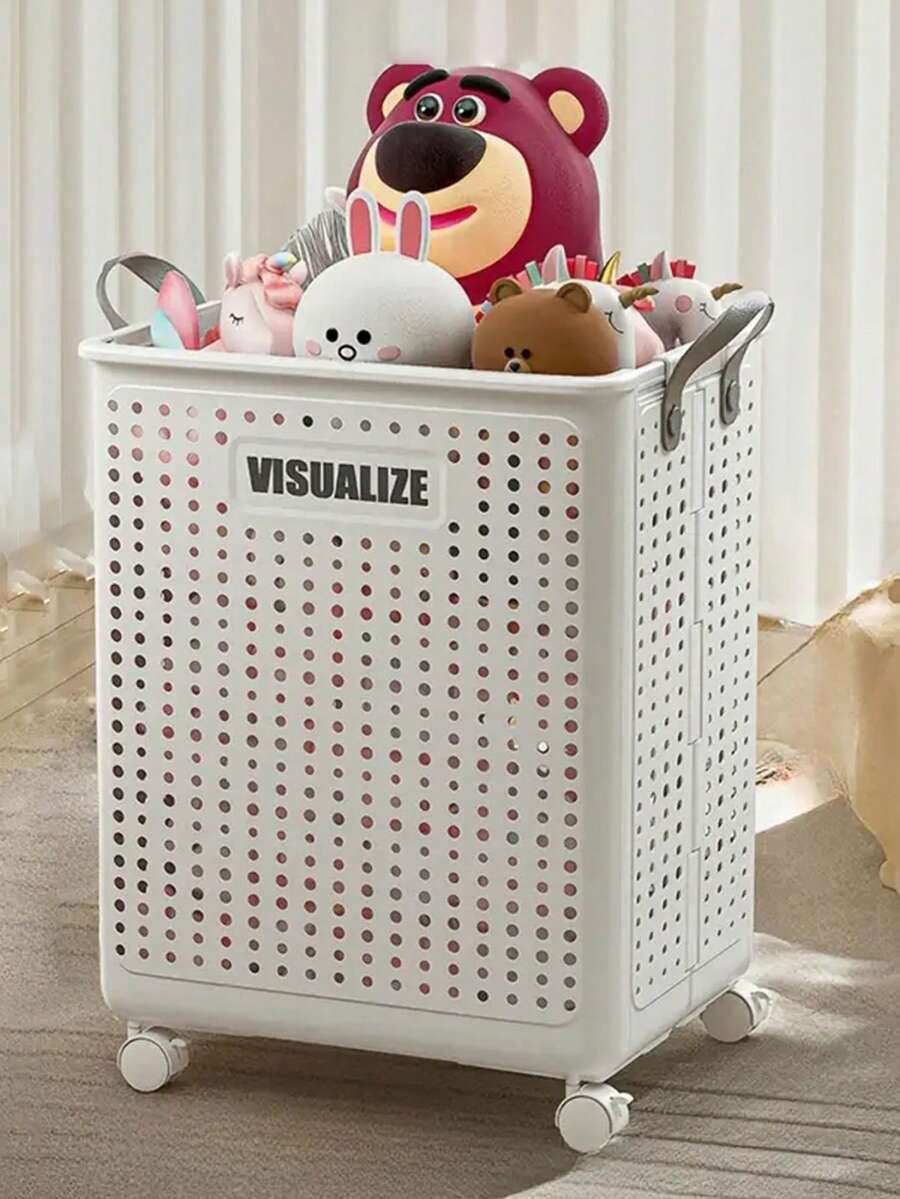 Laundry Basket Cart With Wheels, Foldable Laundry Basket, Large Capacity, Versatile Portable Dirty Laundry Basket, Removable Storage, Suitable For Bathroom, Bedroom Or Laundry Room, Laundry Basket