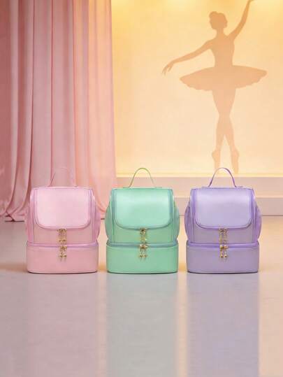 A Mini, New, Stylish, And Simple Yet Exquisite Solid-Color Ballet Backpack, Perfect For The Autumn And Winter Seasons. It Features A Zipper Closure. Suitable For Everyday Use, Outings, School, And Travel. It Also Makes A Great Birthday Or Christmas Gift.