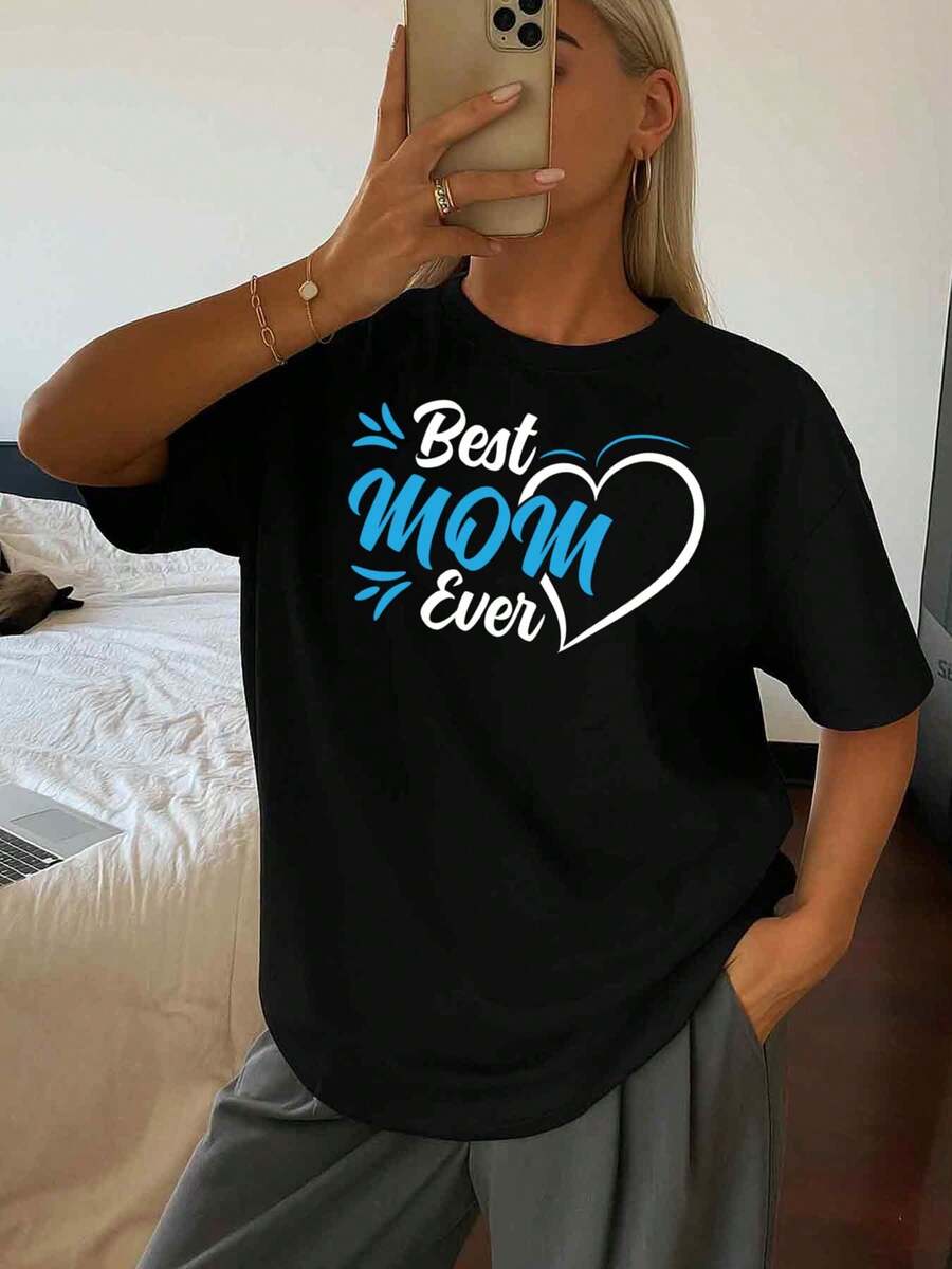 Camiseta de gráficos divertidos para casual - Negro - Ver 1