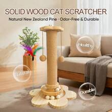 Cat Scratching Post, Standing Cat Scratching Board, Sisal Cat Scratching Board, Cat Tree, Solid Wood Cat Scratching Post, Durable Sisal Cat Toy (Cat Teaser Color Random). - L - View 6