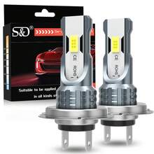 S&D H7 LED Lamp Car Front Fog Light Bulbs Wireless 30000LM 6000K CSP LED Headlight Car Lamp For Car Driving Auto Lamp 12V - A - View 1