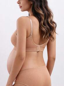 Apricot Hands-Free Nursing Bra With Breast Pump For Pregnant Women - Apricot - View 2